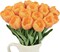 20pcs Sunset Artificial Tulips – Realistic Faux Flowers for Easter, Valentine’s Day, Spring Bouquets & Home Decor